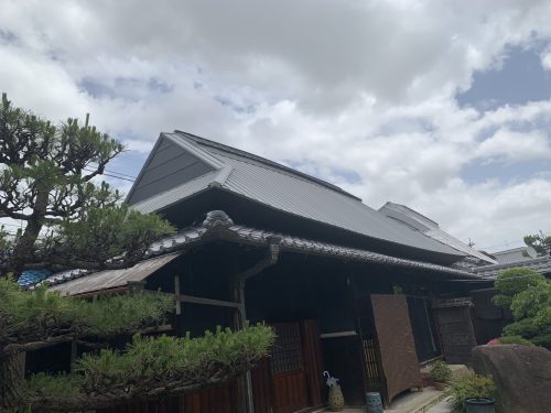 屋根工事後の外観