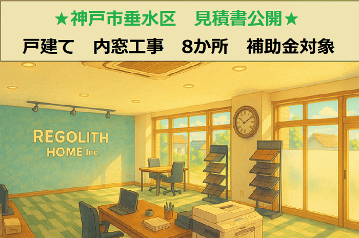 神戸市垂水区で戸建ての内窓工事を8か所行う現場のサムネイル