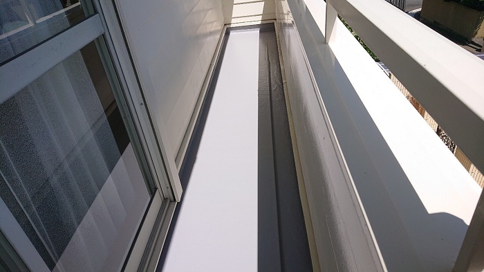 神戸市北区でFRP防水のメンテナンスを行った後の様子