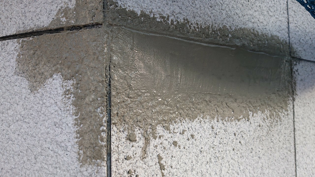 外壁補修した様子