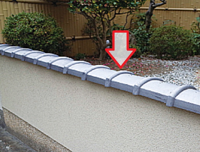 擁壁に取り付ける笠木