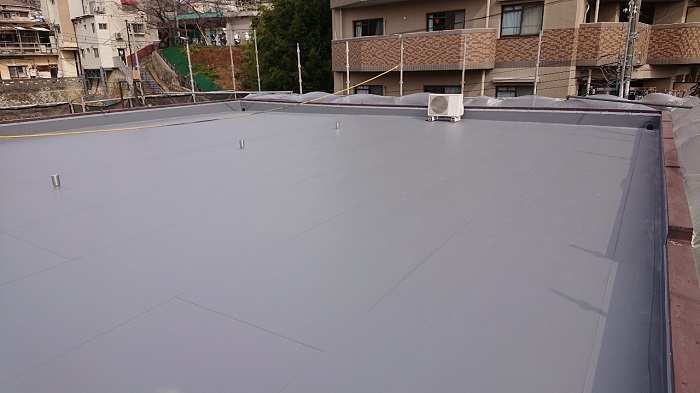 神戸市長田区で屋上防水工事を行った後の様子