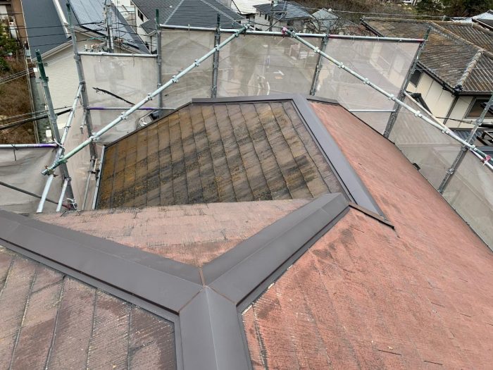 補修後のスレート屋根