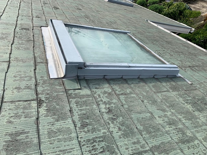 10年前に塗装済のスレート屋根