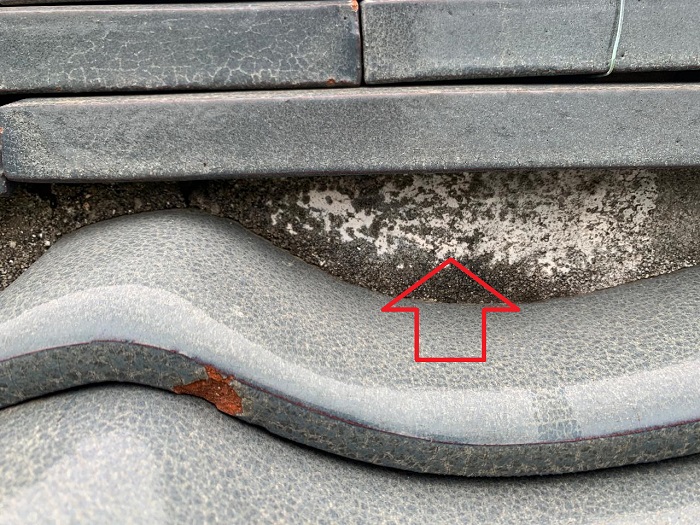 瓦屋根無料点検で市区委が劣化している様子