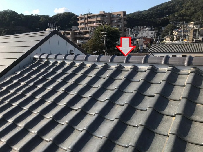棟瓦積み替え後
