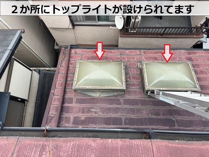トップライトの様子