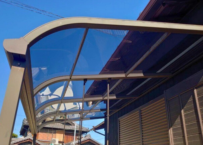 市川町 テラス屋根貼り替え完了