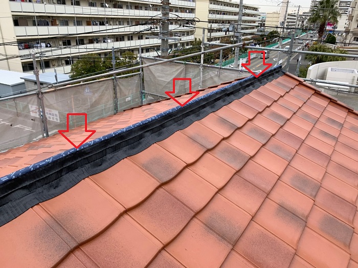 お勧め屋根材ルーガの棟仕舞い