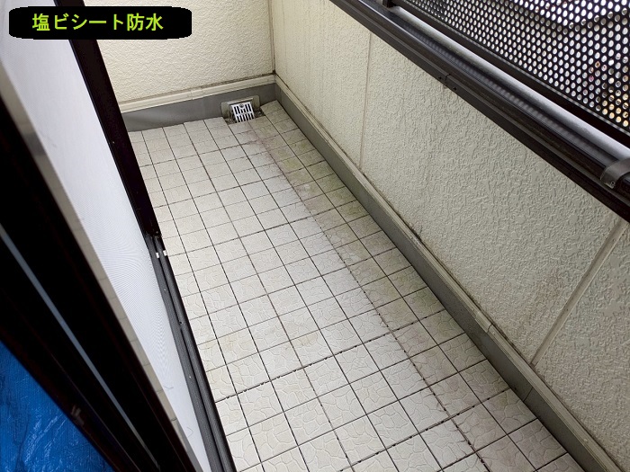 既存の塩ビシート防水