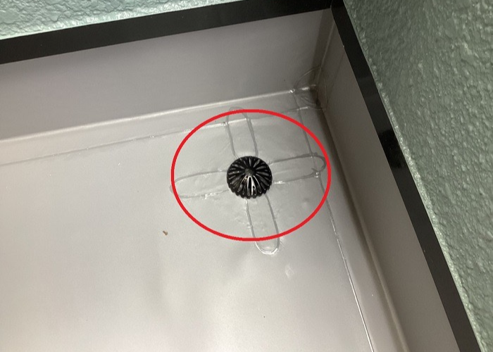 丹波篠山 ベランダのドレン廻りの収まり