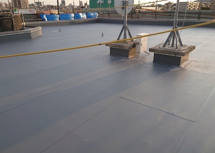 南あわじ市 塩ビシート機械固定工法完了