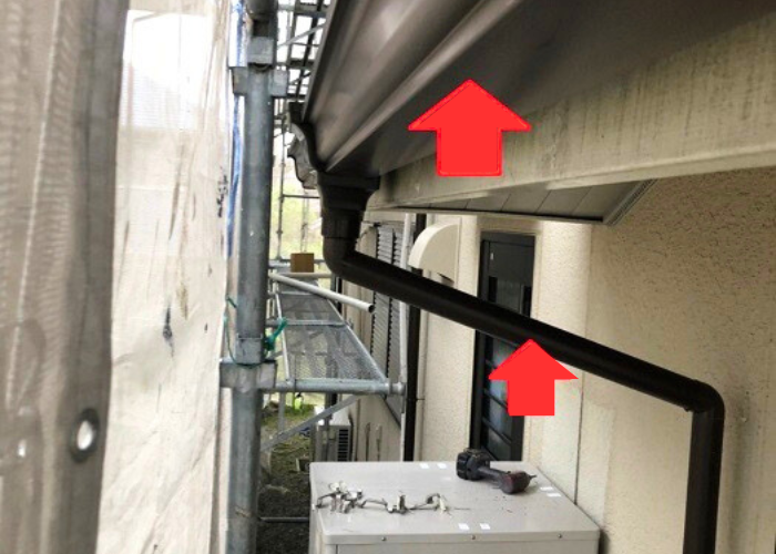 南あわじ市 雨樋工事を行った後の様子