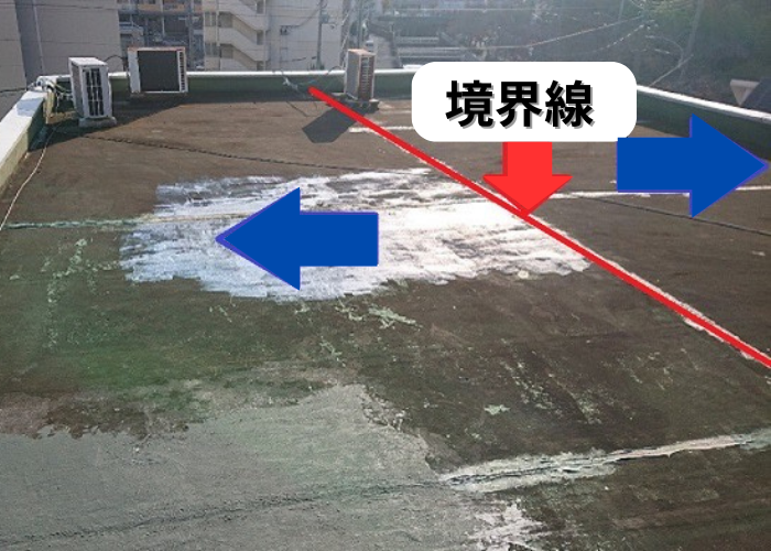 南あわじ市 陸屋根防水工事を行う施工範囲