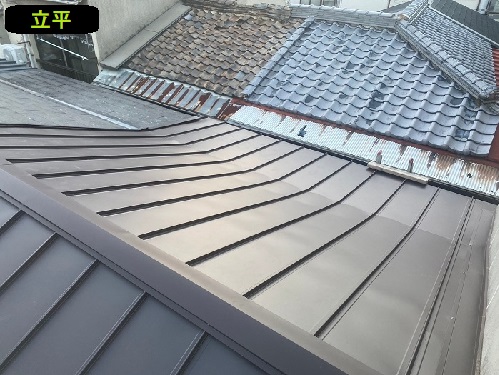 カバー工法後の立平屋根