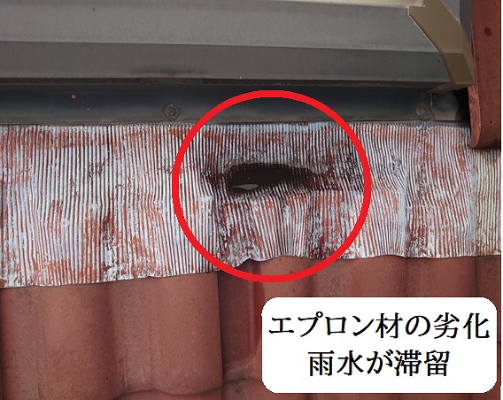 エプロン材劣化