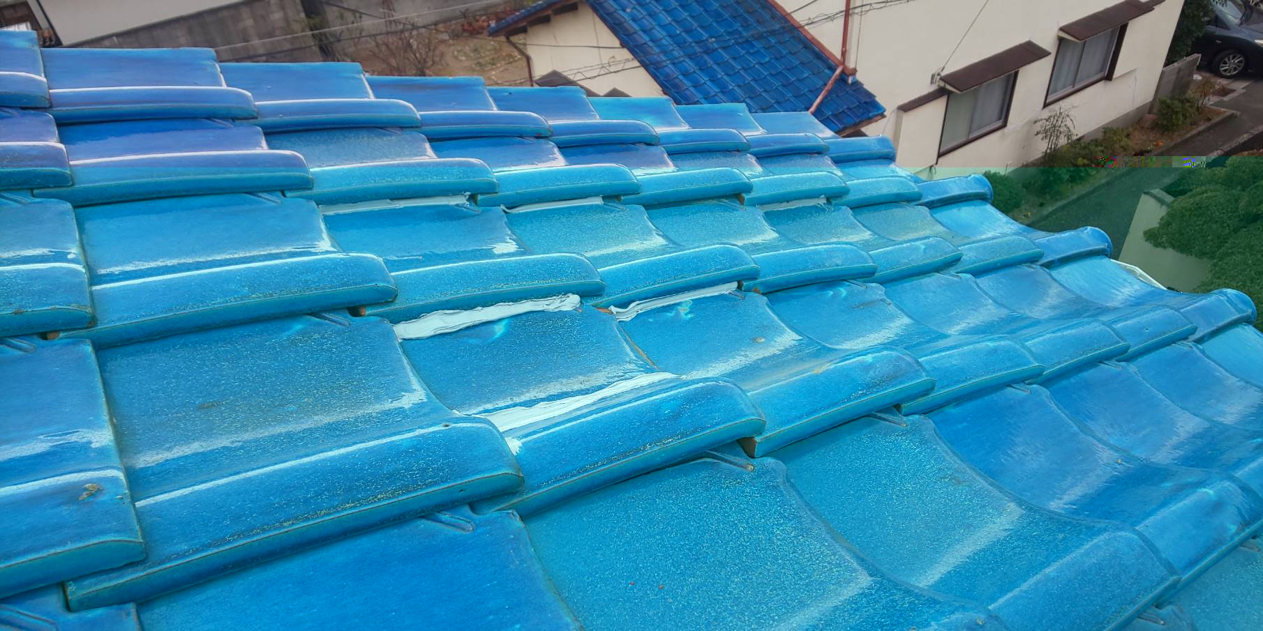 西宮市瓦補修作業