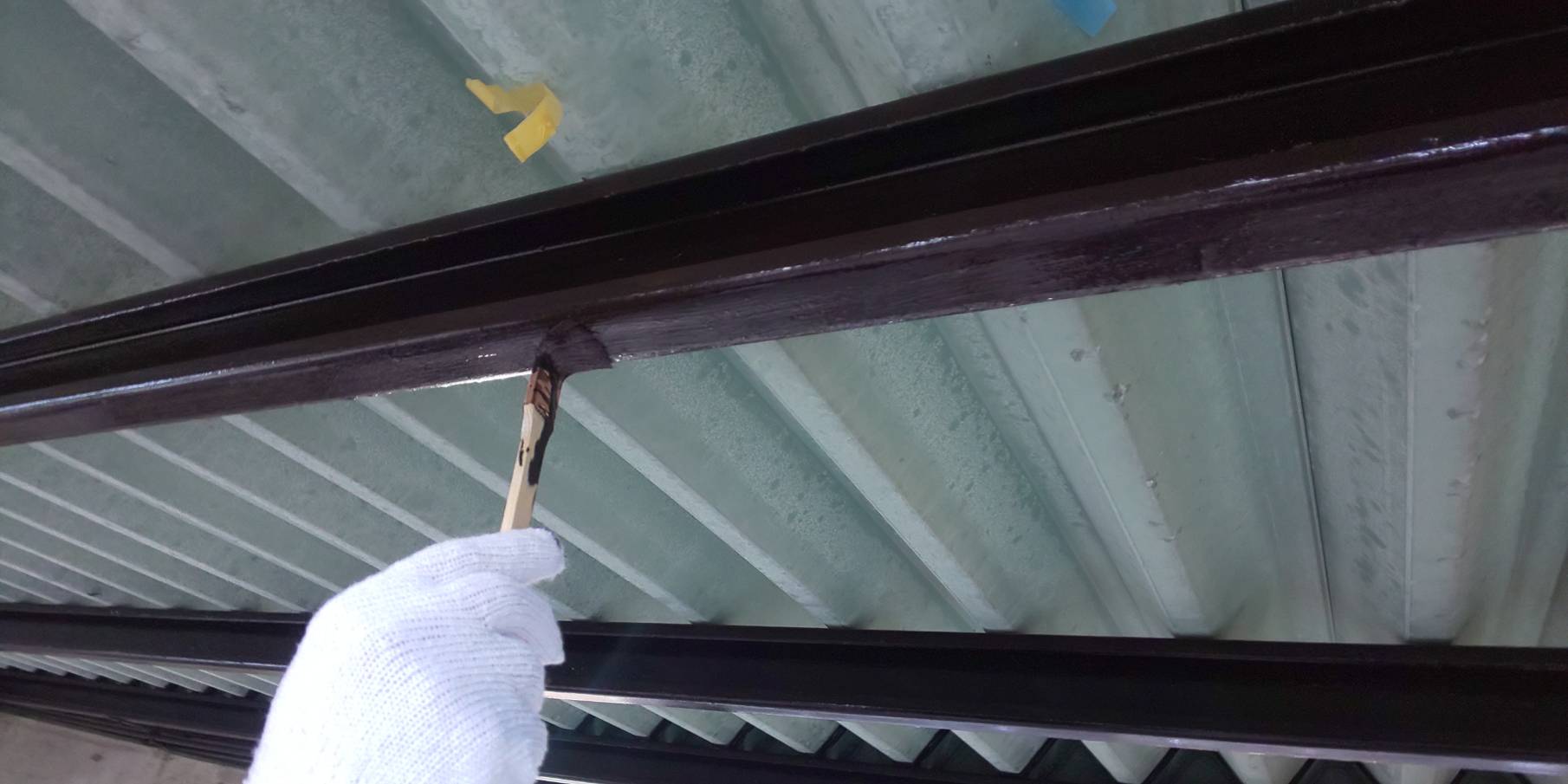 西宮市鉄部塗装手直し作業