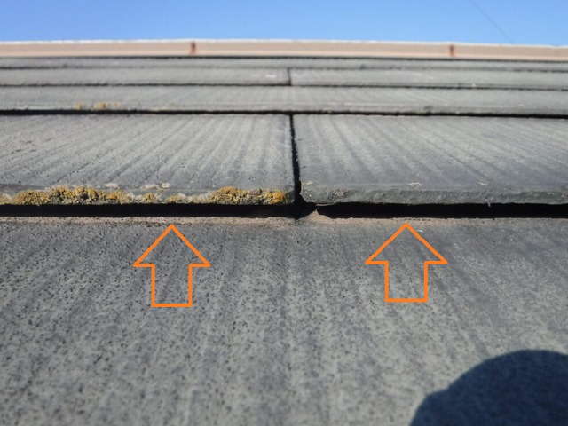 スレート屋根　反り