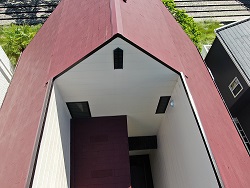 西宮市屋根勾配きつい