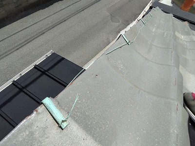 袖瓦銅線の切れ