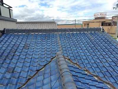 屋根葺き替え　平板瓦