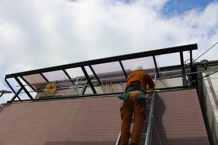 西宮市テラス屋根修理２