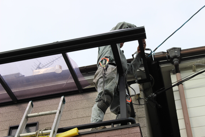 西宮市テラス屋根修理５