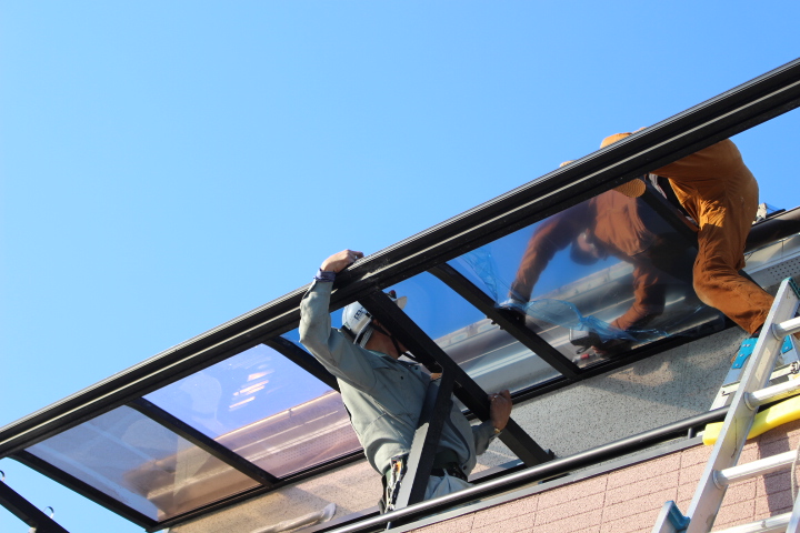 西宮市テラス屋根修理４