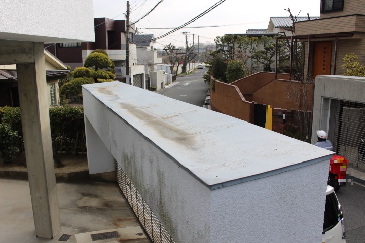 ガレージ屋根葺替え1