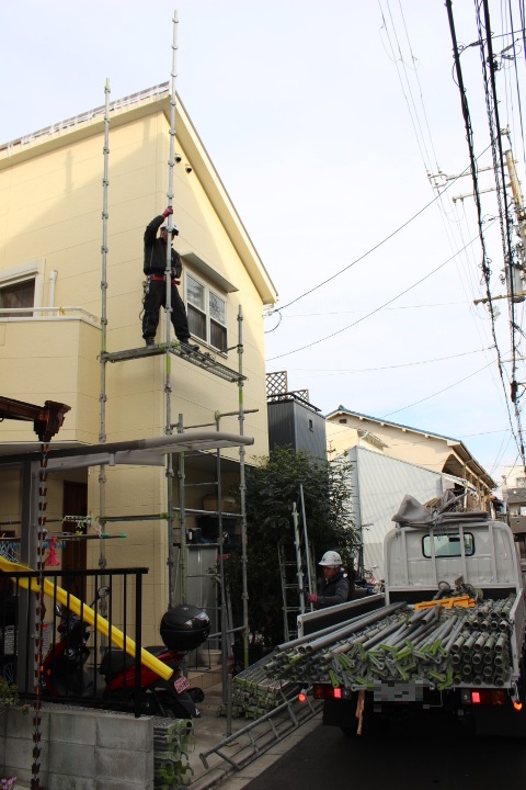 仮設足場設置４