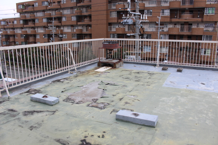 屋上防水＆雨樋修理４