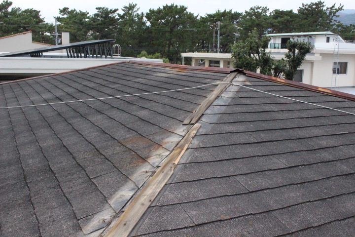 屋根棟包み修理２