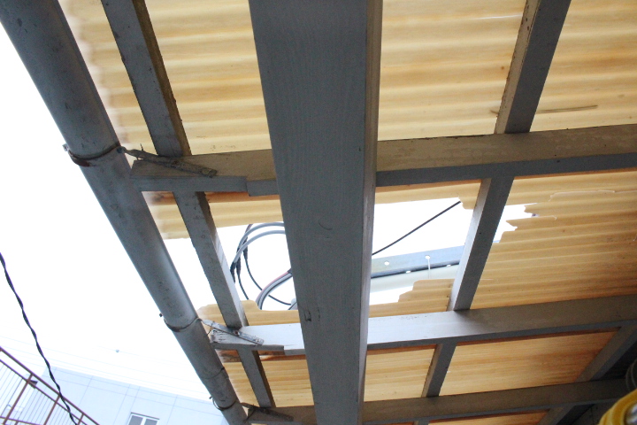 木製テラス修理４