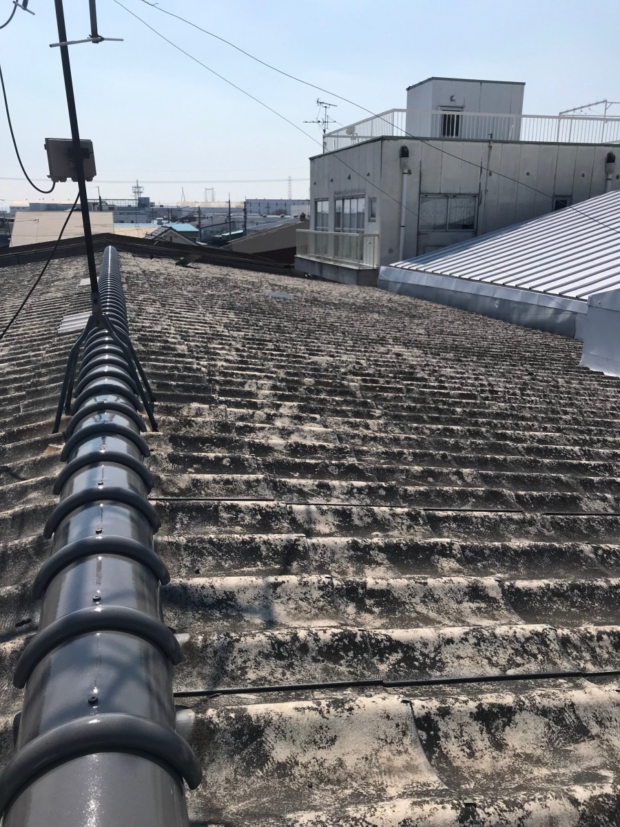 尼崎市倉庫屋根現場調査２