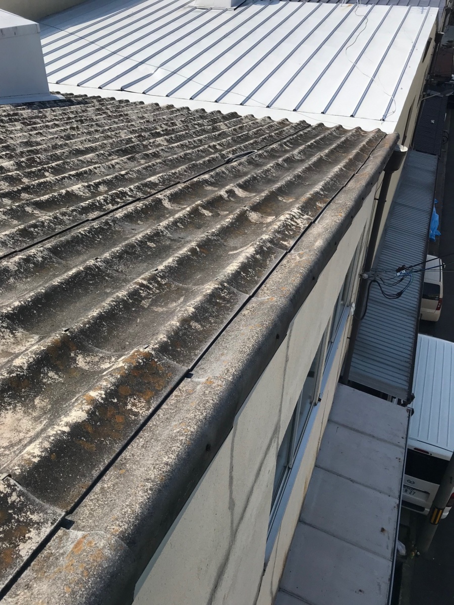 尼崎市倉庫屋根現場調査４