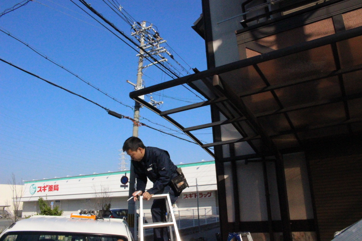 ポリカ屋根復旧４