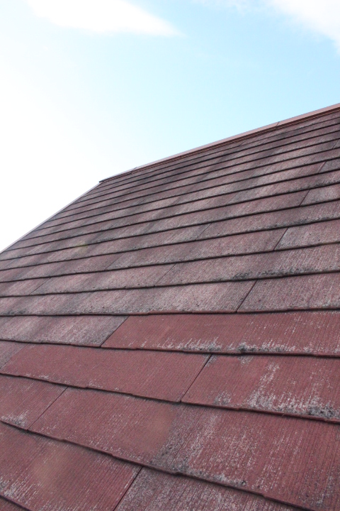 スレート屋根のカビ