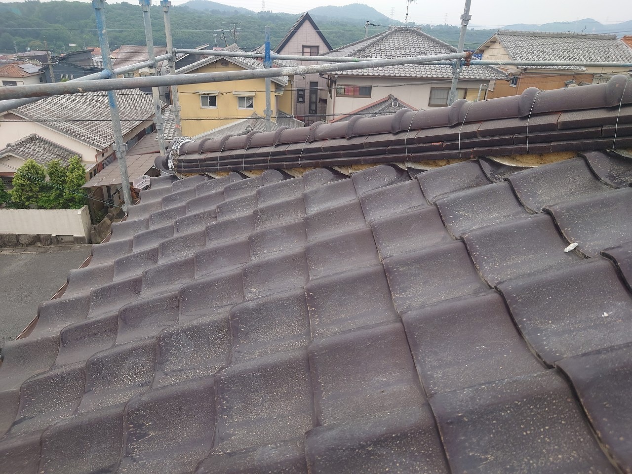 隅棟　漆喰(しっくい)