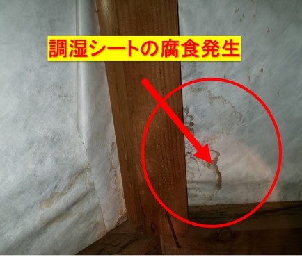 調湿シート雨漏り被害