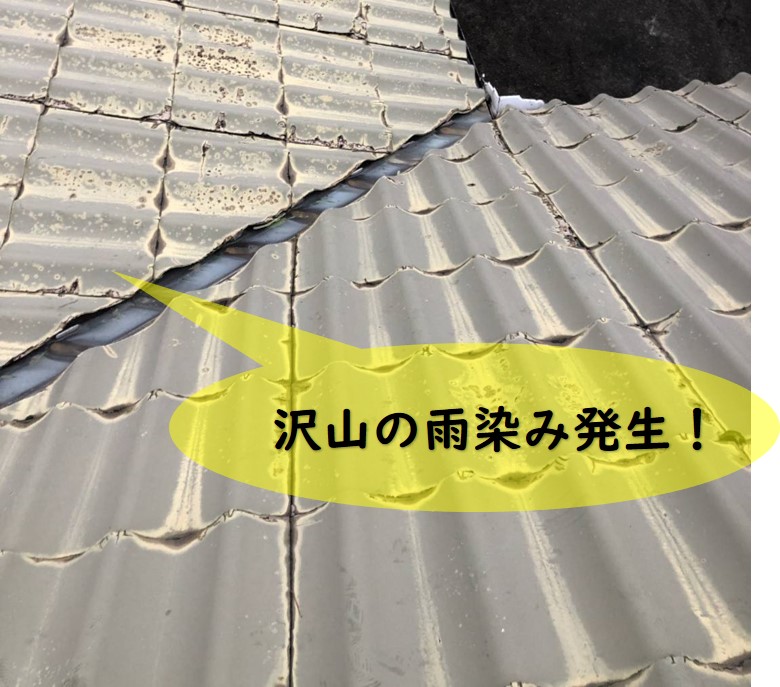 西宮市セキスイ瓦破損