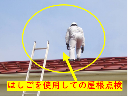 従来の屋根点検