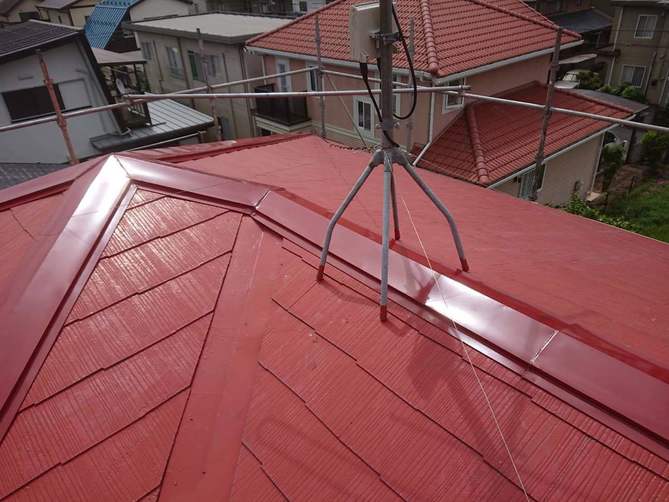 棟の板金の交換工事