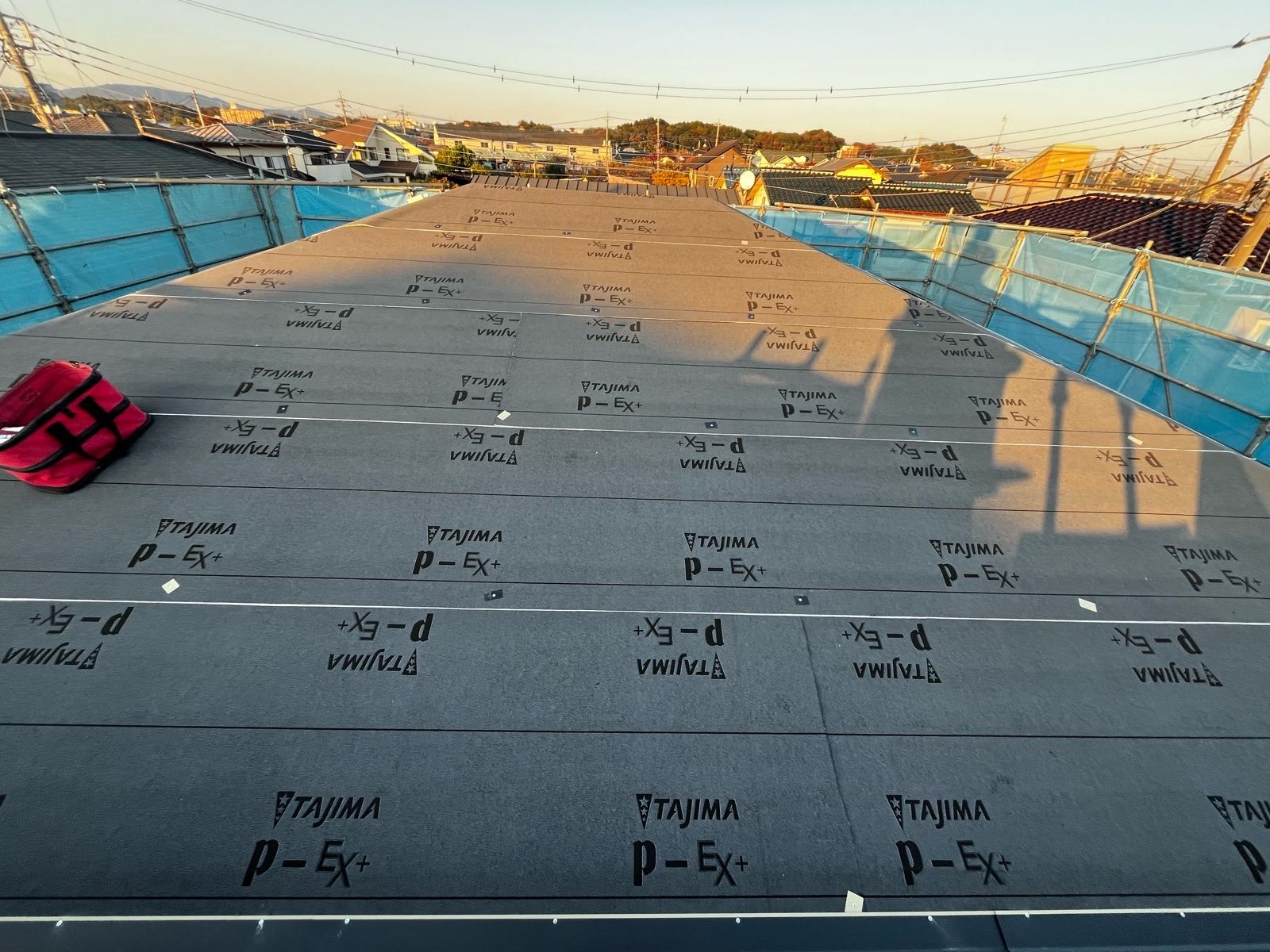 ルーフィング施工