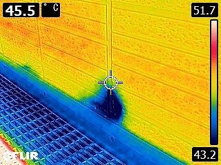 ベランダ腰壁サーモグラフィー調査