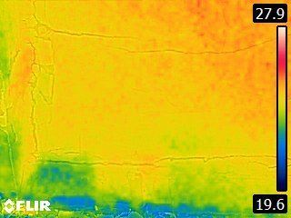 ベランダ軒天　サーモグラフィー