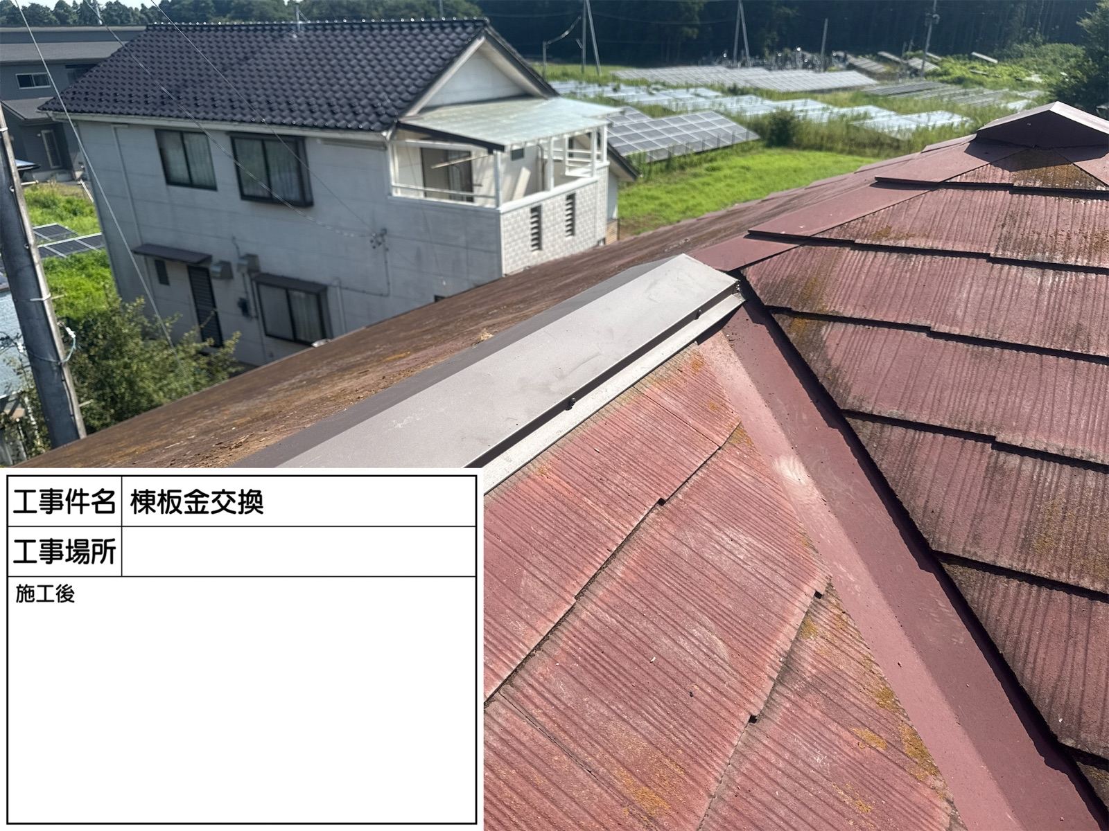 棟板金交換後