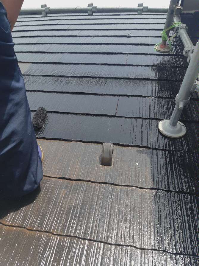 屋根中塗り