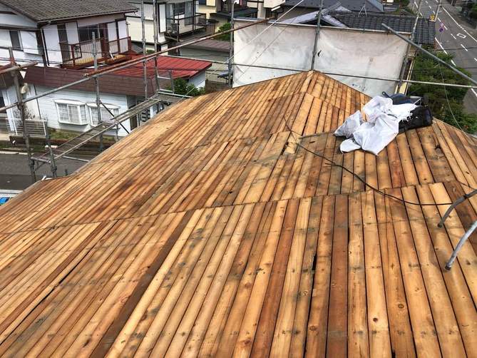 屋根の野地板