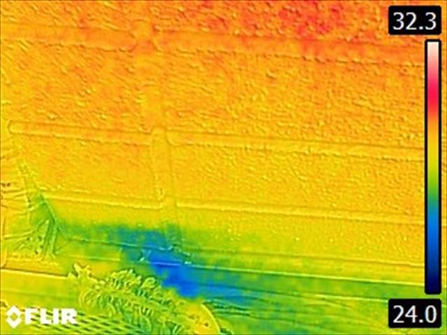 かすみがうら市雨漏り玄関の柱